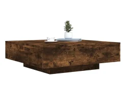 Mesa de centro madera de ingeniería roble ahumado 100x100x31 cm