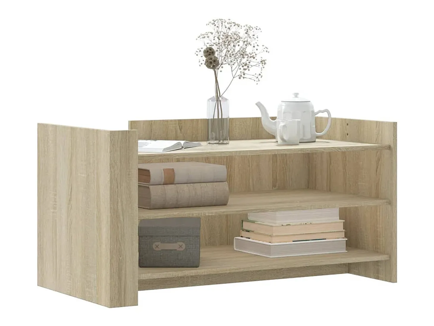 Mesa de centro madera de ingeniería roble Sonoma 100x50x50 cm