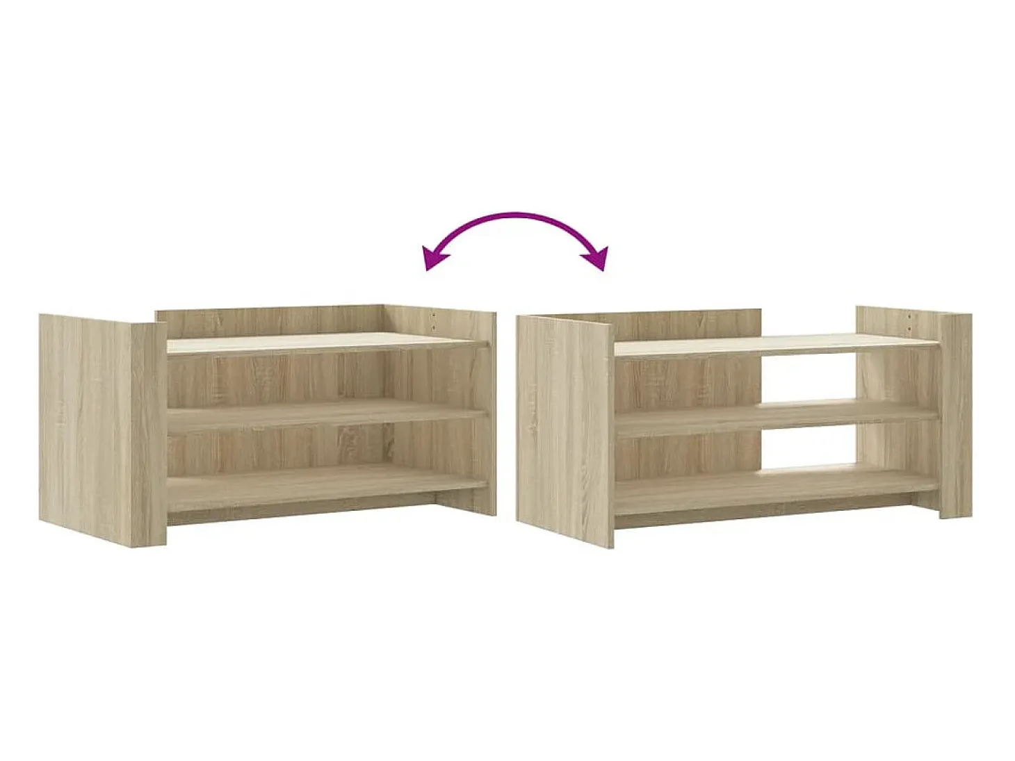 Mesa de centro madera de ingeniería roble Sonoma 100x50x50 cm