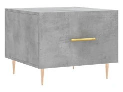 Mesa de centro madera de ingeniería gris hormigón 50x50x40 cm