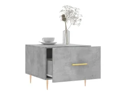 Mesa de centro madera de ingeniería gris hormigón 50x50x40 cm