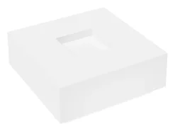 Mesa de centro madera de ingeniería blanca 100x100x40 cm