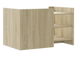 Mesa de centro madera de ingeniería roble Sonoma 80x50x50 cm