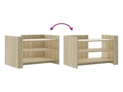 Mesa de centro madera de ingeniería roble Sonoma 80x50x50 cm