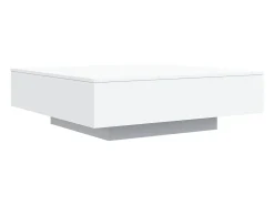 Mesa de centro madera de ingeniería blanco 100x100x31 cm