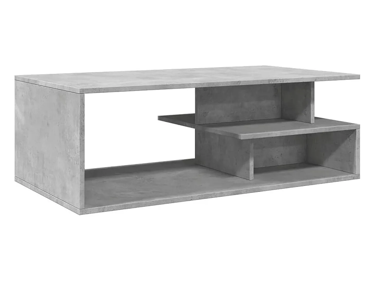 Mesa de centro madera de ingeniería gris hormigón 102x55x35 cm