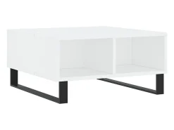 Mesa de centro madera de ingeniería blanco 60x60x30 cm