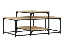 Mesa de centro madera de ingeniería roble Sonoma 102x60x45 cm