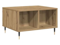 Mesa de centro madera de ingeniería roble artisan 60x50x36,5 cm