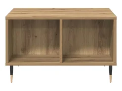 Mesa de centro madera de ingeniería roble artisan 60x50x36,5 cm