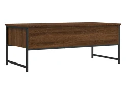 Mesa de centro madera de ingeniería marrón roble 101x49x39,5 cm