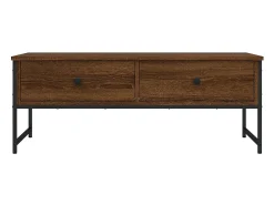 Mesa de centro madera de ingeniería marrón roble 101x49x39,5 cm