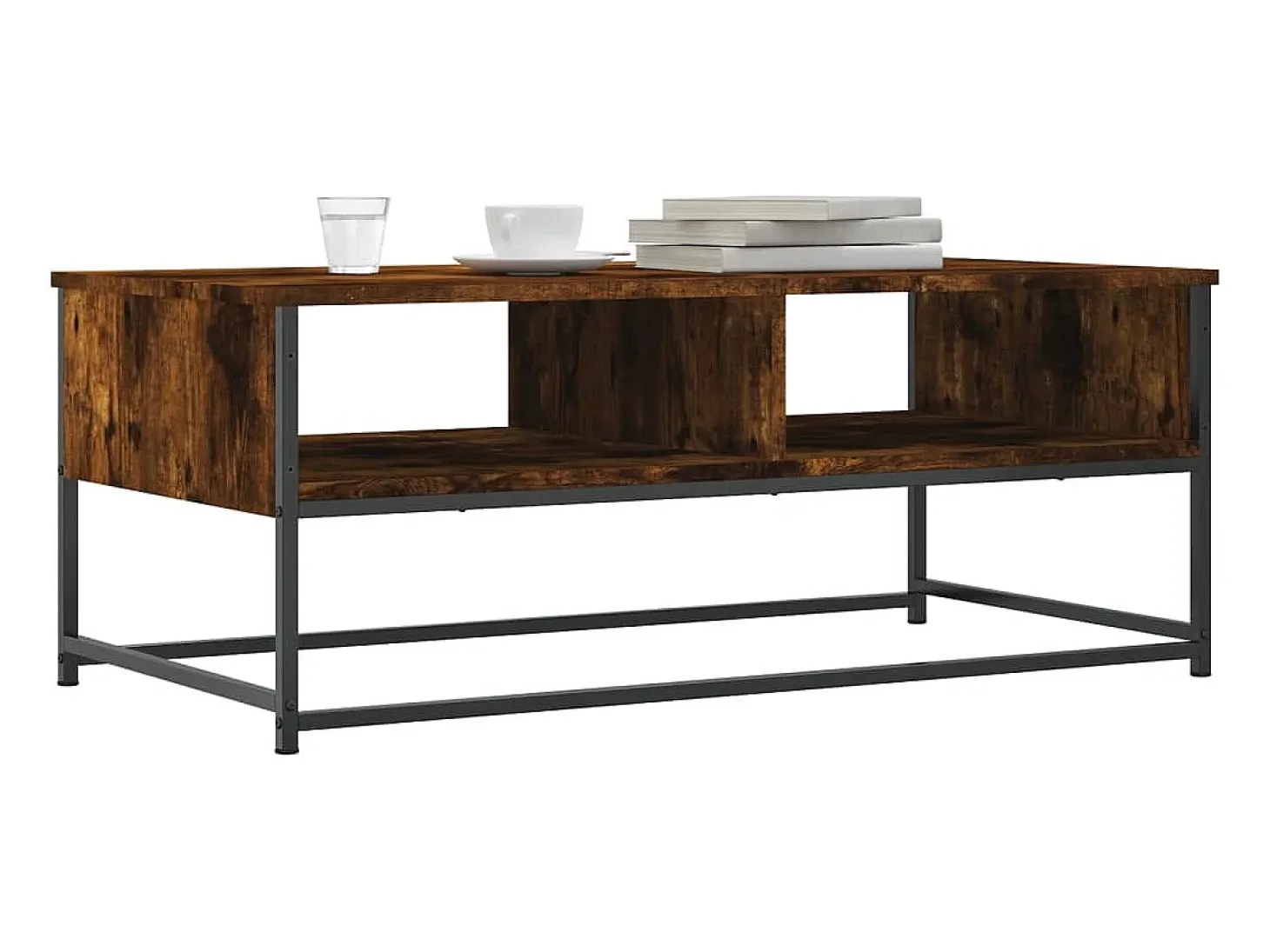 Mesa de centro madera de ingeniería roble ahumado 100x51x40 cm