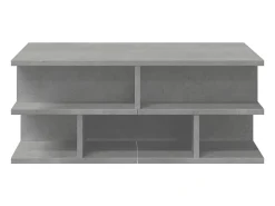 Mesa de centro madera de ingeniería gris hormigón 70x70x29 cm