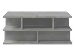 Mesa de centro madera de ingeniería gris hormigón 70x70x29 cm