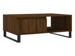 Mesa de centro madera de ingeniería roble marrón 90x60x35 cm
