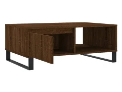 Mesa de centro madera de ingeniería roble marrón 90x60x35 cm
