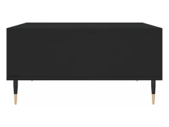 Mesa de centro madera de ingeniería negro 60x60x30 cm