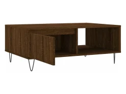 Mesa de centro madera de ingeniería roble marrón 90x60x35 cm