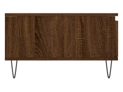 Mesa de centro madera de ingeniería roble marrón 90x60x35 cm