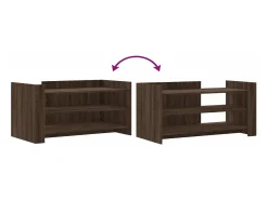 Mesa de centro madera de ingeniería marrón roble 100x50x50 cm