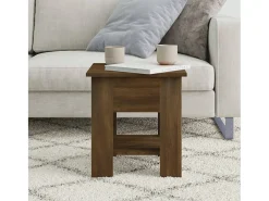 Mesa de centro madera de ingeniería marrón roble 40x40x42 cm ES15840