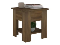 Mesa de centro madera de ingeniería marrón roble 40x40x42 cm ES15840