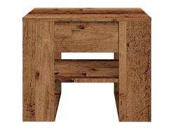 Mesa de centro madera de ingeniería madera antigua 55,5x55x45cm