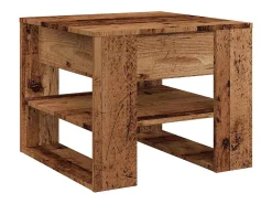 Mesa de centro madera de ingeniería madera antigua 55,5x55x45cm