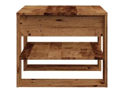 Mesa de centro madera de ingeniería madera antigua 55,5x55x45cm