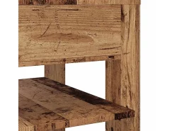 Mesa de centro madera de ingeniería madera antigua 55,5x55x45cm