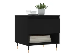Mesa de centro madera de ingeniería negro 50x46x50 cm