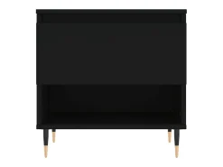 Mesa de centro madera de ingeniería negro 50x46x50 cm
