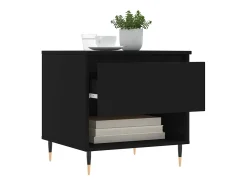 Mesa de centro madera de ingeniería negro 50x46x50 cm