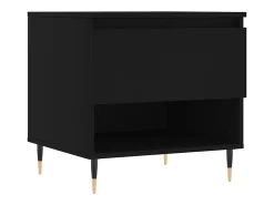 Mesa de centro madera de ingeniería negro 50x46x50 cm