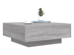 Mesa de centro madera de ingeniería gris Sonoma 80x80x31 cm