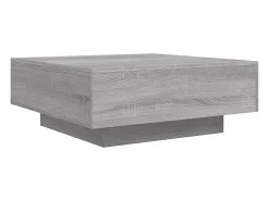 Mesa de centro madera de ingeniería gris Sonoma 80x80x31 cm