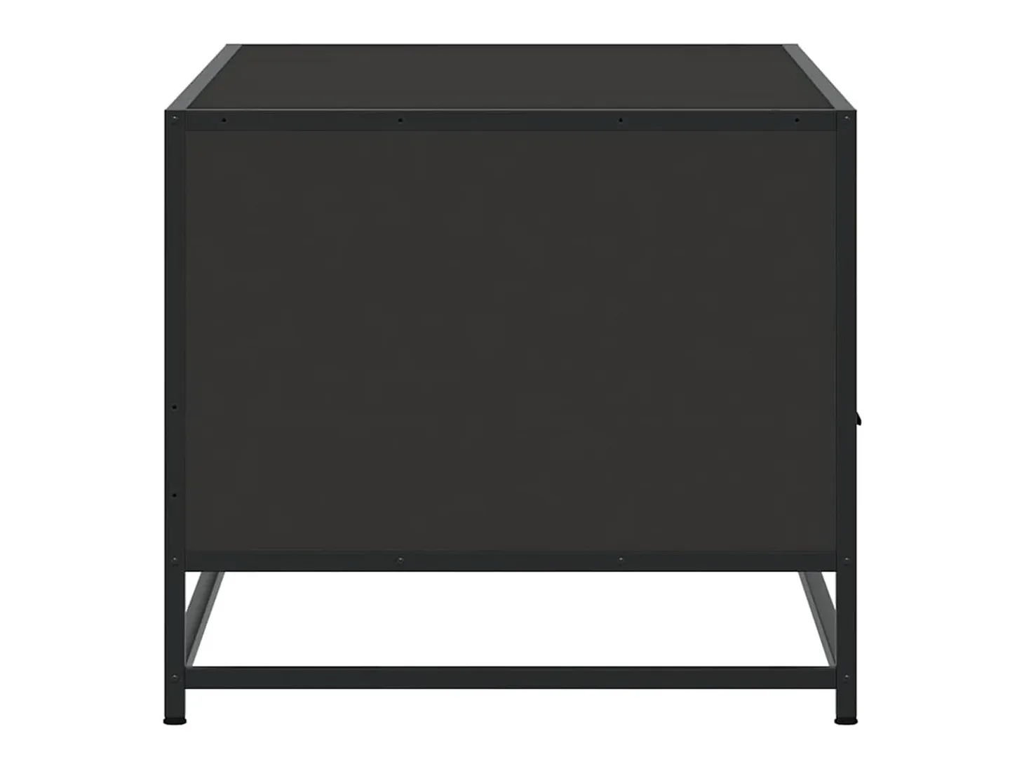 Mesa de centro madera de ingeniería y metal negro 100x50x45 cm