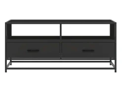 Mesa de centro madera de ingeniería y metal negro 100x50x45 cm