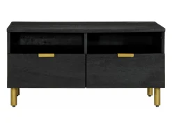 Mesa de centro madera de ingeniería negra 80x54x40 cm