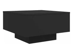 Mesa de centro madera de ingeniería negro 55x55x31 cm