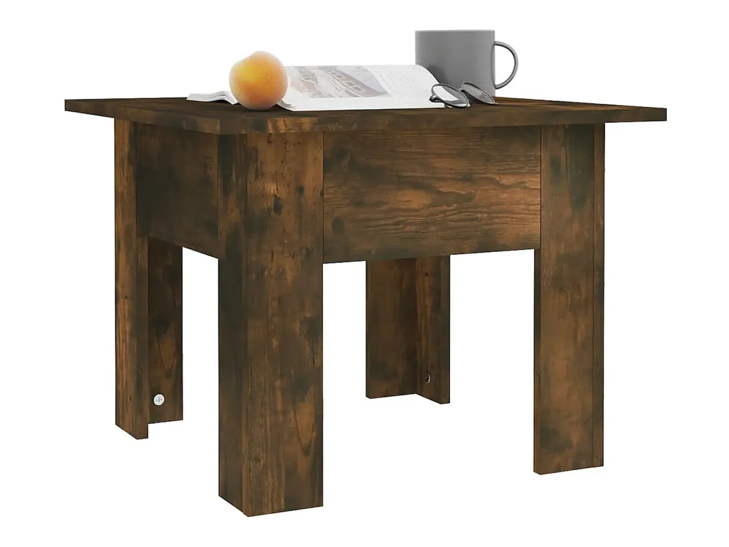 Mesa de centro madera de ingeniería roble ahumado 55x55x42 cm