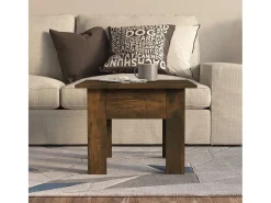Mesa de centro madera de ingeniería roble ahumado 55x55x42 cm