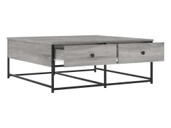 Mesa de centro madera de ingeniería gris Sonoma 100x99x40 cm