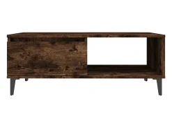 Mesa de centro madera de ingeniería roble ahumado 90x60x35 cm