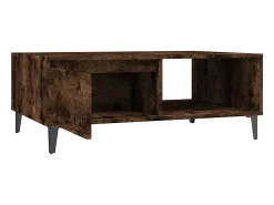 Mesa de centro madera de ingeniería roble ahumado 90x60x35 cm