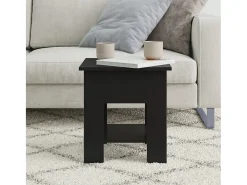 Mesa de centro madera de ingeniería negra 40x40x42 cm ES23829