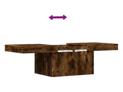 Mesa de centro madera de ingeniería roble ahumado 100x55x40 cm
