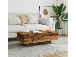 Mesa de centro madera de ingeniería envejecida 100x49,5x31 cm