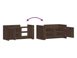 Mesa de centro madera de ingeniería marrón roble 100x50x50 cm